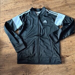 Adidas Black Jacket with White Sleeves